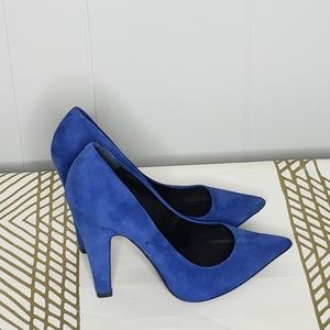 Giuseppe Zanotti Blue Suede Pumps Heels